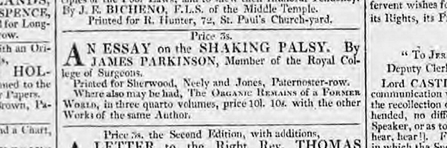 James: That essay – The Science of Parkinson's